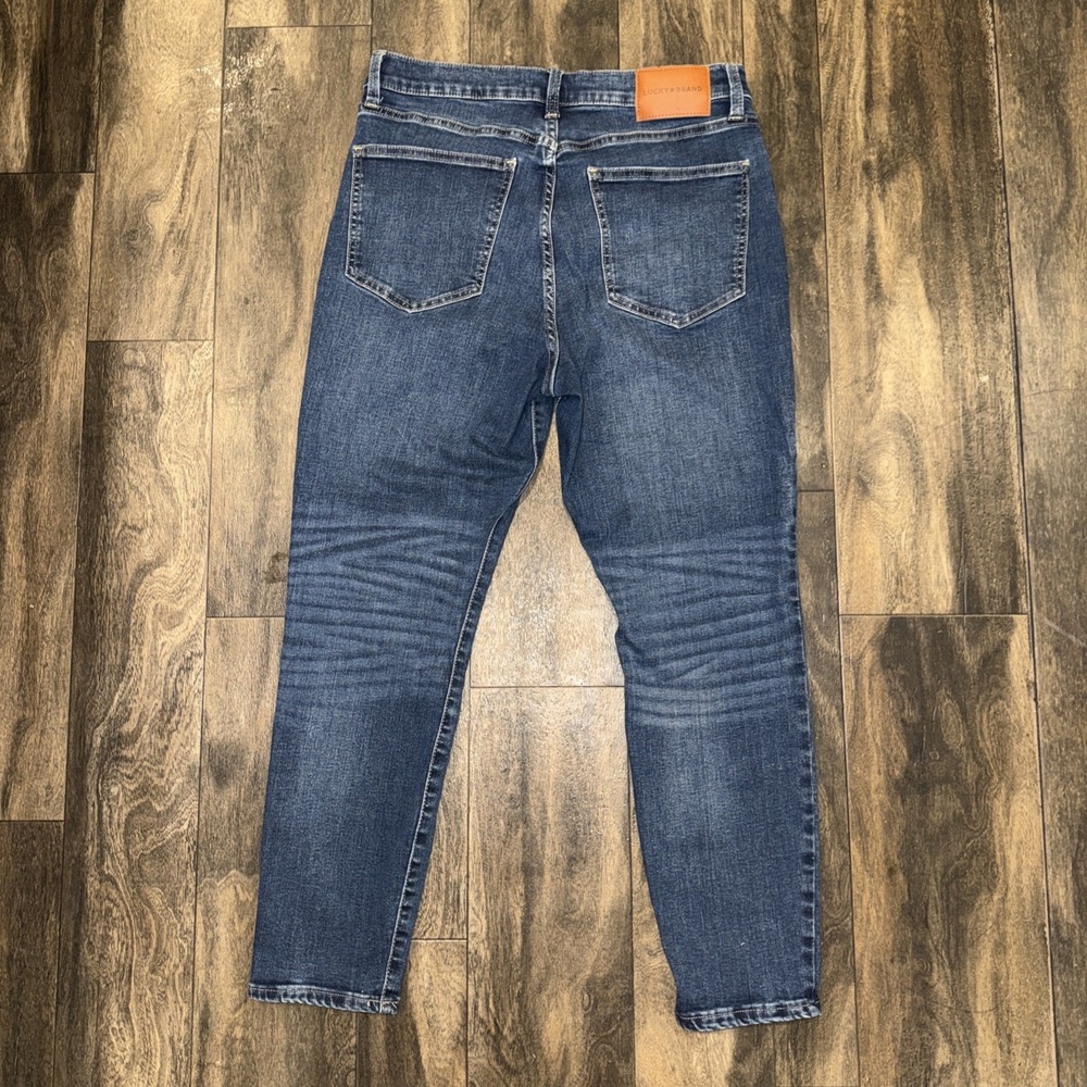 Lucky Brand Bridgette High Rise Skinny Dark Wash Denim Jeans Women's Size 12/31A - Picture 5 of 9